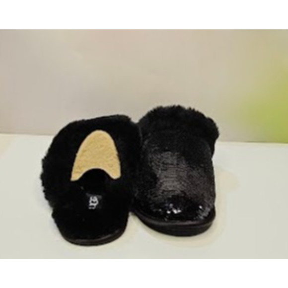 Ugg Women's Scuffette II Mirror Ball Size 5 Black NWT - Picture 3 of 5